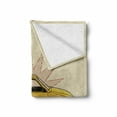 thumbnail image 2 of Retro Soft Flannel Fleece Blanket, Pop Art Style Old Fashioned Taxi Cab with Grunge Effects Vintage Car Graphic, Cozy Plush for Indoor and Outdoor Use, 50" x 70", Beige Yellow Ruby, by Ambesonne, 2 of 6