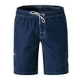 thumbnail image 1 of Men's Peach Skin Beach Shorts - Lace-Up Pocket Design for Hot Spring Holiday Swimming, 1 of 3