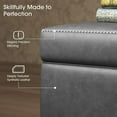 thumbnail image 3 of M optimized Storage Ottoman Bench, Mid-Century Modern Storage Bench for Bedroom, Synthetic Leather with Stitching, Safety Hinges, Loads 680 Lb, 3 of 7