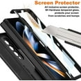 thumbnail image 4 of for Samsung Galaxy Z Fold 4 Case with Hinge Protection, Full Coverage Built in Screen Protector Shockproof PC Cover Kickstand Protective Phone Case for Z Fold 4 2022 - Black, 4 of 7