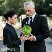 Everlight Memorials Spring Radiance Hand Blown Glass Cremation Urns for Human Ashes