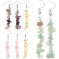 thumbnail image 4 of 4 pares de pendientes colgantes de piedra natural para mujer, aretes de cuentas y joyas de cristal., 4 of 5