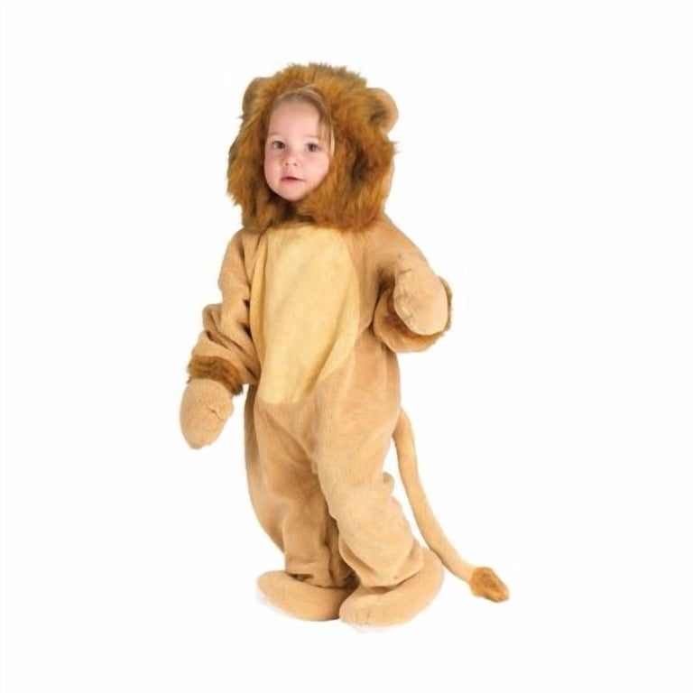Infant's Cozy Lion Costume – 6/9 Month Size, Soft Polyester Jumpsuit With Hood & Tail