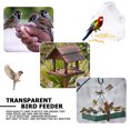 thumbnail image 3 of Alimentador de pájaros con ventana transparente Ehuebsd comedero transparente ventosa y diseño colgante para exteriores jardín patio mascotas, 3 of 9