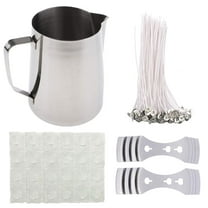 iMeshbean Wax Candle Making Kit DIY Candles Craft Tools- 1pc Candle Pouring Pot & 50pcs Candle Wicks & 60pcs Candle Wicks Sticker & 10pcs Candle Wicks Holder