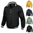 thumbnail image 4 of Men's Bomber Jackets Lightweight Windbreaker Spring Fall Full Zip Active Coat Casual Sportwear Outwear with Pockets, 4 of 5