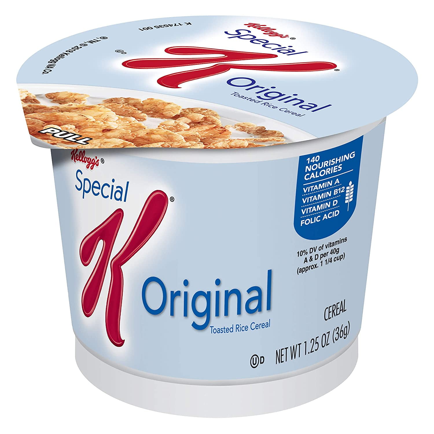 Kelloggs Special K, Breakfast Cereal in a Cup, Original, Bulk Size, 12