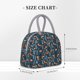 thumbnail image 2 of Balery Playful Foxes Forest Blues Bolsa de Almuerzo para Mujeres, Caja de Almuerzo, Bolsa de Almuerzo Pequeña Impermeable, Tote de Almuerzo Reutilizable con Gran Capacidad, 2 of 6