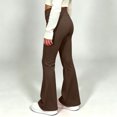 thumbnail image 3 of OGLCCG Girl's Flare Leggings High Waisted Stretchy Bell Bottoms for School Daily Wear Kids Dance Yoga Pants(Brown,7-8 Years), 3 of 7