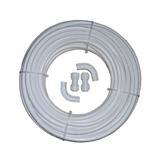 YZMSZ 3/8 Inch O.D. tube Lenght 50Ft (15m) white RO Water Filter Tubing PE,Use with Reverse Osmosis Systems, Drinking Water Filters, Liquid Dispensers,Coffee Machine,Ice Maker.