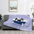 thumbnail image 2 of Fotbe Bernese Mountain Dog Sitting Bath Tub Manta de Franela con Estampado, Manta Ultrasuave para Cama, Sofá, Auto, Hipoalergénica y Antibolitas-60"x50", 2 of 6