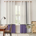 thumbnail image 4 of Farmhouse Purple Kitchen Curtains 84 Inch Length, Modern Abstract Geometric Stripes Art Grommet Top Bedroom Living Room Curtains, Light Filtering Cafe Curtain Drapes 2 Panels Set 84''x84'', 4 of 9