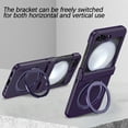 thumbnail image 7 of Allytechgroup Galaxy Z Flip 4 Case Magnetic, Compatible with Magsafe Wireless Charging Ring Holder Shockproof Anti-Scratch Rugged Hard PC Back Cover Phone Case for Samsung Galaxy Z Flip4, Darkpurple, 7 of 7