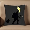 thumbnail image 5 of Set of 2 Throw Pillow Covers 18x18in - Cozy Square Cushion Cases with Nature-Inspired Hiker Silhouette Design for Couch Bed and Car Decor, 5 of 8