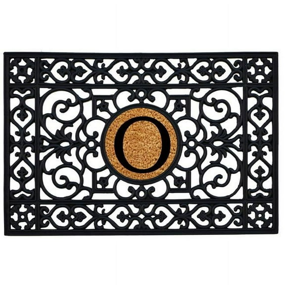Calloway Mills Rubber Monogram Outdoor Doormat 2' x 3' (Letter O)