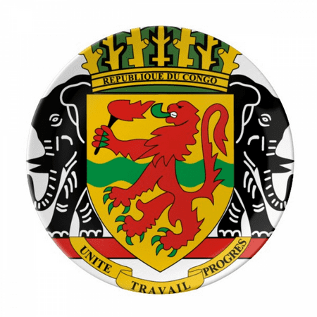 

Congo National Emblem Country Plate Decorative Porcelain Salver Tableware Dinner Dish