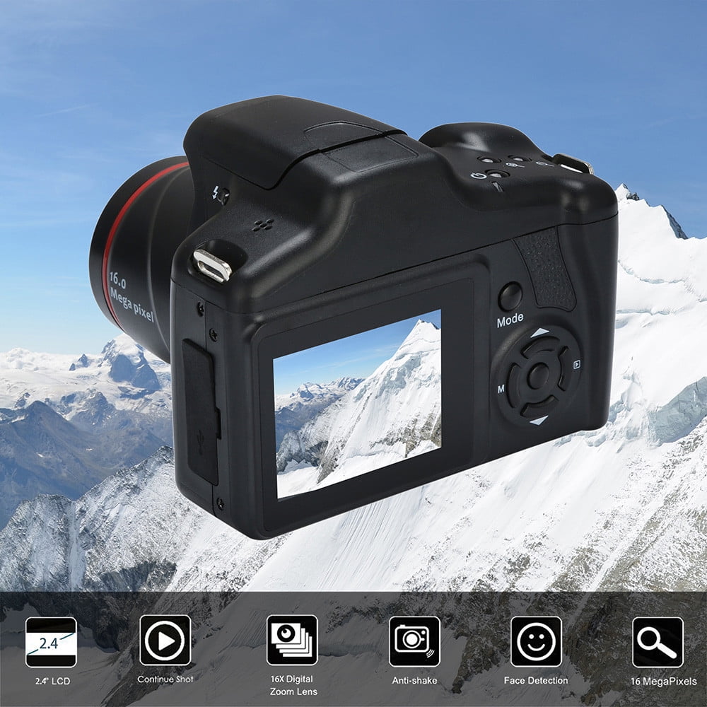 HD 1080P Video Camcorder Handheld Digital Camera 16X Zoom 2.4 Inch LCD 16MP CMOS USB Rechargeable Portable Recording Device Travel Gift