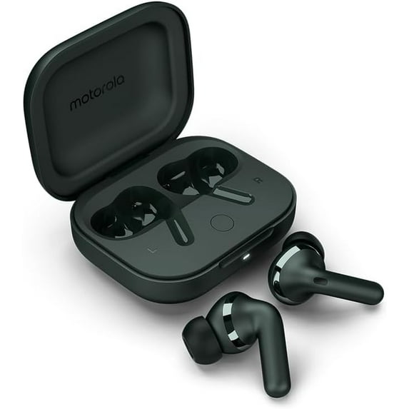 Restored Motorola Moto Buds Plus Forest Gray (Refurbished)