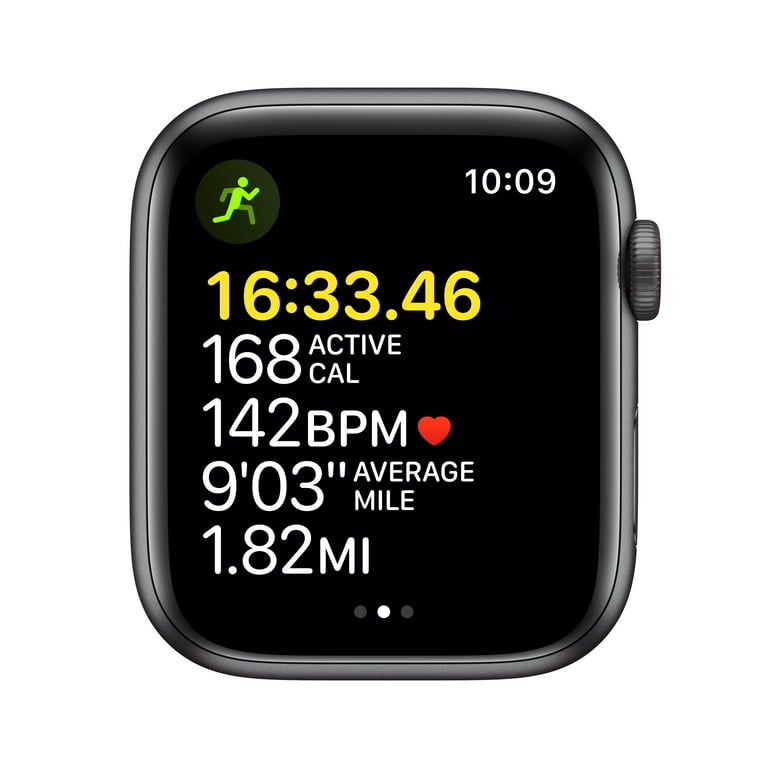 Apple Watch SE (1st Gen) GPS + Cellular, 44mm Space Gray Aluminum Case with  Tornado/Gray Sport Loop