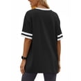thumbnail image 3 of Rosvigor Women Tops Loose Fit T Shirts for Women Color Block Shirts Casual Tops Summer Blouses, 3 of 8