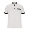 thumbnail image 3 of Wancir Henley Shirts for Men Short Sleeve Button T Shirt Slim Fit Casual Dress Shirts Classic Tees with Front Pocket, 3 of 5