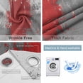 thumbnail image 4 of Red Cement Gray Blackout Curtains for Bedroom/Living Room, Thermal Insulated Kitchen Curtains, Modern Abstract Art Red Grommet Darkening Window Treatment Drapes 42"x84"x2, 4 of 8