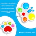 thumbnail image 4 of Simple Bubble Dimple Dimples Chiffres Fidget Pop Poper Pops Jouet Sensoriel Bon Marché Porte-Clés pour Enfant Adolescent Adulte Fille Autisme Stress Anxiété Coque Rigide Plastique 2 Pack (Paw + Butterfly), 4 of 6