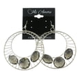thumbnail image 2 of Mi Amore Faceted Acrylic Accents Dangle-Earrings Silver-Tone, 2 of 2