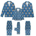 thumbnail image 2 of Jkety Family Christmas Pajamas Matching Sets Satin Long Sleeve Holiday Casual Lounge Soft Xmas Silk Pjs Two Piece Sets, 2 of 7