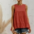 thumbnail image 5 of Women's Summer Casual O-Neck Regular Soild Long Sleeve T-Shirt Blouse t-shirts womens, 5 of 9