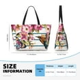 thumbnail image 4 of Kdxio Bird and Floral for Beach Bag for Women Large Beach Tote Bag Waterproof Sandproof Swim Bag with Zipper Pockets Beach Vacation Travel, 4 of 7