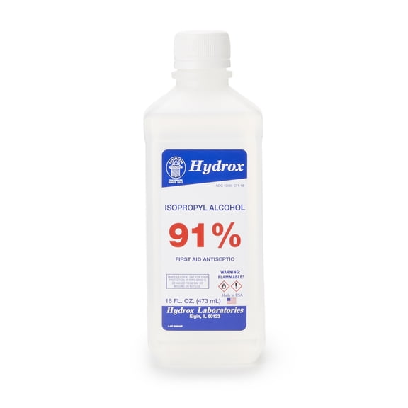 McKesson Antiseptic Isopropyl Alcohol 16 oz. Bottle Topical Liquid 91% Strength , 12 Ct