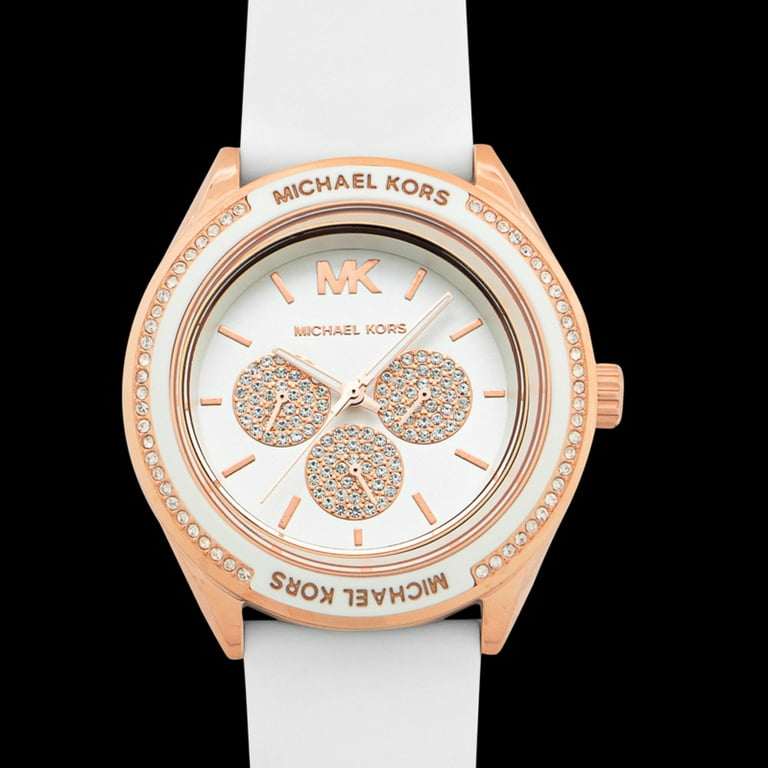 Michael Kors Oversized Quartz White Dial Stainless Steel Ladies