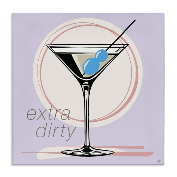 Stupell Industries Extra Dirty Martini Food & Beverage Painting Wrapped Canvas Art Print Wall Art, 17 x 17