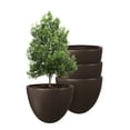 thumbnail image 1 of Atmos Homeware Macetas Decorativas para Interior y Exterior |  4 Maceta Grande de Plástico con Capacidad para 45 Litros | Modelo Bis color Chocolate 4 Piezas., 1 of 6