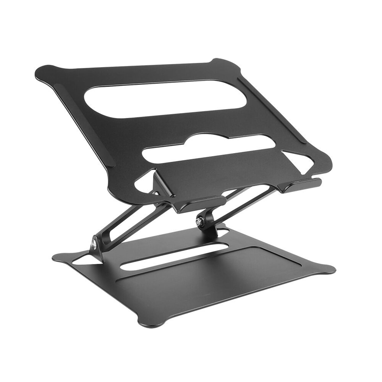 Laptop Stand Adjustable Height Recliner Laptop Stand Aluminum Alloy Desktop Laptop Holder Foldable Ventilated Adjustable Height Hollow Heat Dissipation Silver Portable Laptop Stand