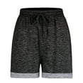 thumbnail image 5 of zbxnLI Women's Athletic Shorts Plus Size Running Shorts Drawstring Elastic Waist Casual Shorts with Pockets, 5 of 7