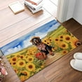 thumbnail image 2 of Vintage Bloodhound Says Hello Mother's Day Summer Sunflower Field Doormat Dog Lover Indoor Outdoor Welcome Mat - 12005, 2 of 5