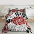 thumbnail image 2 of Homewish Dahlia Bedding Comforter Set,Retro Flower Twin Comforter Sets,White Red Blue Bedding Set For Men Women,Breathable Home Decor Reversible,2-Piece, 2 of 8