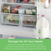 Kenmore 17.5 Cu. ft. Capacity Counter-Depth French Door Refrigerator and Freezer with Ice Maker, Stainless Steel