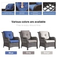 thumbnail image 3 of Gymojoy Patio Furniture Chair(Set of 2),Outdoor PE Wicker Lounge Chair with Cushion,Navy, 3 of 5