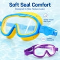 thumbnail image 2 of 2 Pack Goggles for Kids Toddler 3-15, Anti Fog No Leak Clear Swim Goggles for Boys Girls Pool Beach Swimming, 2 of 10