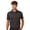 Black-Melange, variant on AllPro Men’s Pro-Lock Performance Polo Collar T-Shirt, 100% Polyester Moisture-Wicking Tee (Silver-Melange, M)