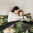 thumbnail image 5 of Manfei Cute Owl Fox Full Size Comforter Sets,Tropical Botanical Flam Bedding Comforter Set,Colorful Mushroom Flower Floral Bedding Sets For Girls Teens,Ultra Soft Home Decor Reversible,3-Piece, 5 of 8