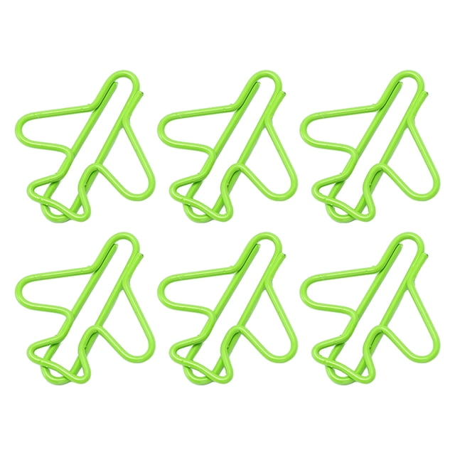 100pcs Airplane Shape Paper Clips,Metal Paper Clips Bookmarks Airplane Shape Paperclips Bookmark Marking Document Organizing Clip For Office Supplies Gifts