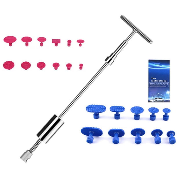 Extractor De Abolladuras De Coche, Herramienta Para Quitar Abolladuras, Barra En T, Extractor De Abolladuras Y Pestañas Extractoras De Abolladuras Para Reparación De Abolladuras De Coche Y Yuarrent VI011346-00