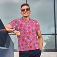thumbnail image 4 of Balery Strawberry Floral Camisa Polo de Hombre con Estampado, de Manga Corta y Tejido Medio, Camisa Tipo Golf Polo-X-Large, 4 of 6
