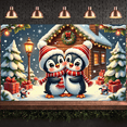 thumbnail image 3 of Decorative Design Happy Holidays Banner Penguin Festive Penguins Holiday Background for Christmas Party Indoor Outdoor Celebration, 3 of 9