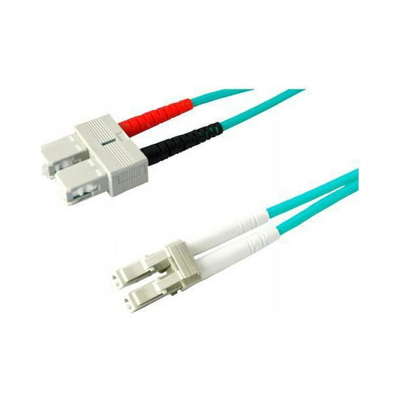 AddOn 7m LC to SC OM3 Aqua Patch Cable - Patch cable - SC multi-mode (M) to LC multi-mode (M) - 7 m - 7 m - fiber optic - duplex - 50 / 125 micron - OM3 - halogen-free - aqua