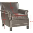thumbnail image 5 of SAFAVIEH Easton Club Chair Silver Nail Head Antique Brown, 5 of 7
